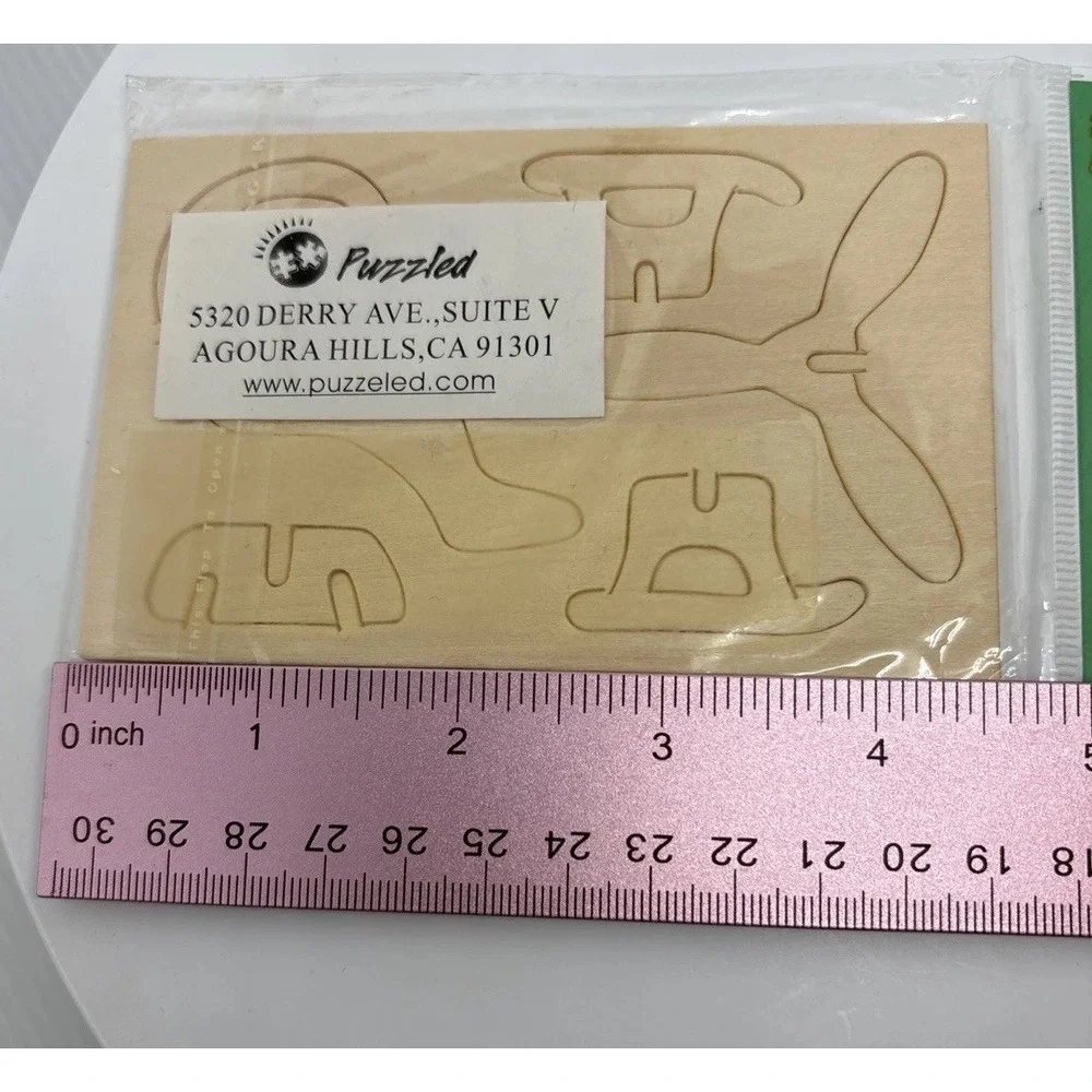 Mini‎ Wood Helicopter Puzzle 3-D Wood Model Build Kit Gift Craft Construction